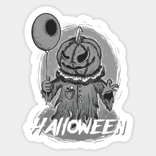 Halloween Pumpkin Scarecrow Sticker